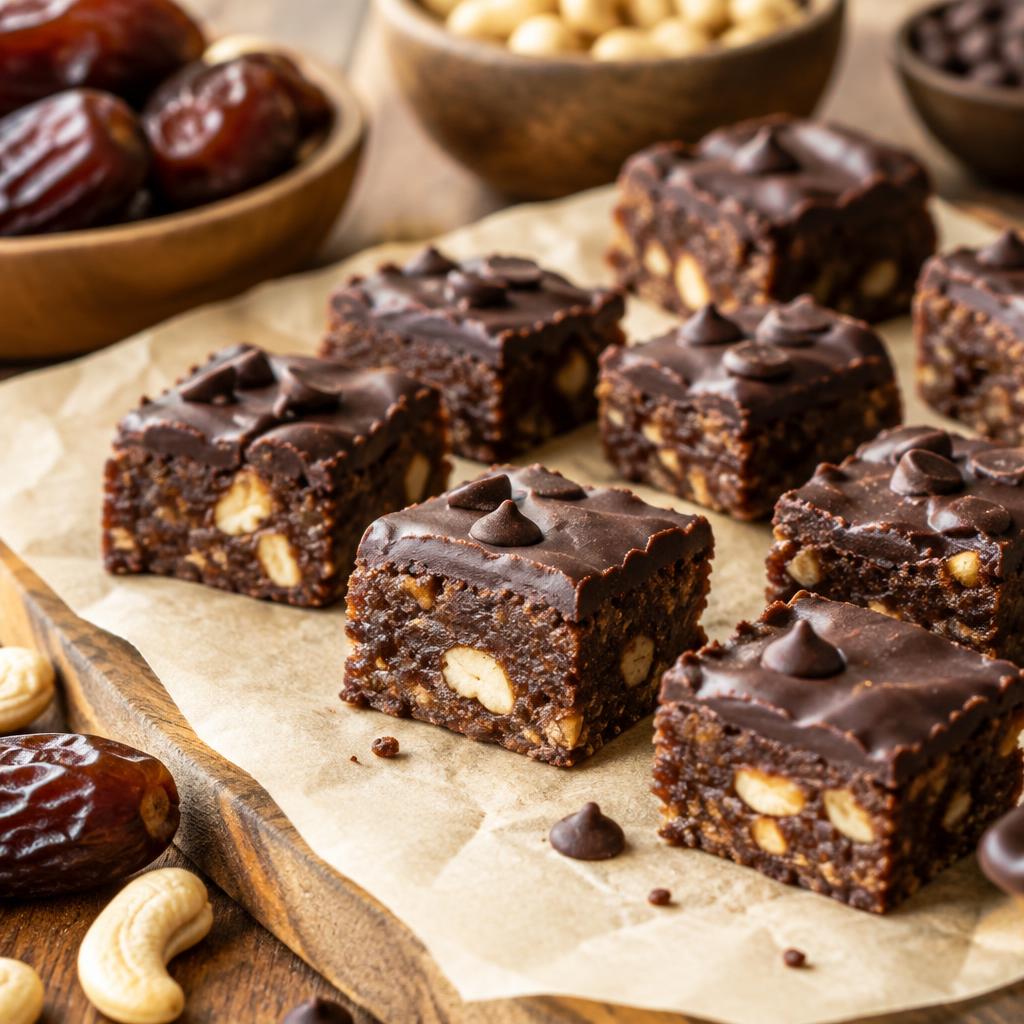 Bocados de Brownie de Dátiles y Anacardos